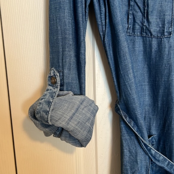 Banana Republic Factory Denim Long-Sleeve Shirt Dress - Picture 10 of 11